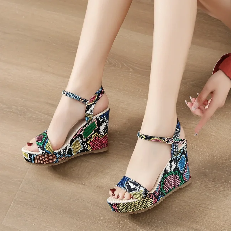 2023Women Sandals New Wedge Platform Shoes Ladies Sexy High