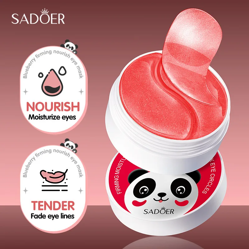 60pcs SADOER Crystal Collagen Eye Mask Anti Dark Circles Remove Eyes Bags Firming Moisturizing Eye Patches Beauty Eyes Skin Care