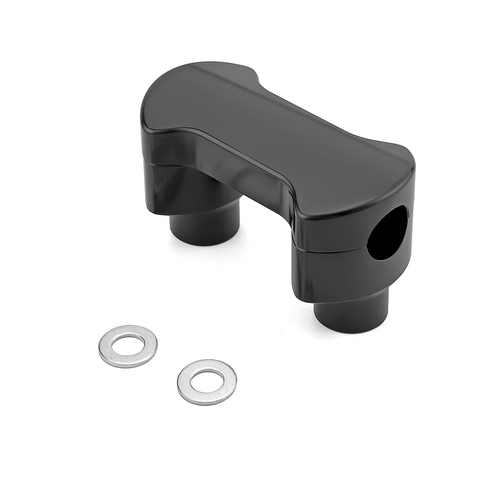 

Motorcycle 2 Inch Riser Kit 1" Handlebar Clamp Gloss Black Top Cover for Harley Dyna/Softail/Sportster 1200&883 Moto Accessories