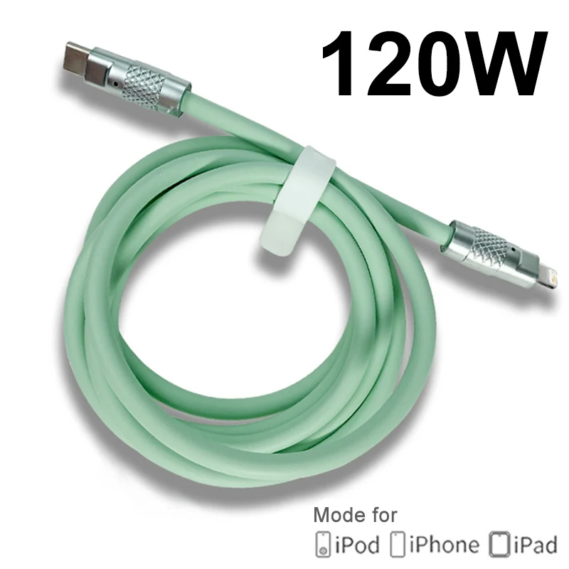 PD 120W Super Fast Charge Type C Liquid Silicone Cable For IPhone pd-120w-super-fast-charge-type-c-liquid-silicone-cable-for-iphone
