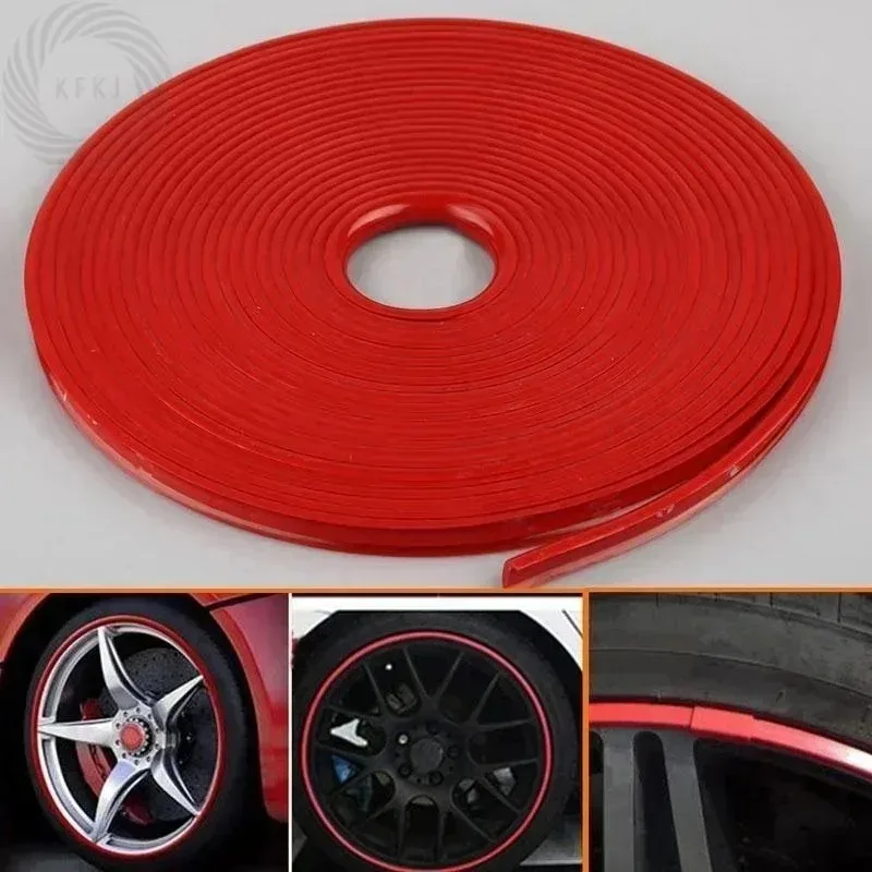 Car Wheel Hub Decorative Strips Tire 8m Protection Rings Anti-collision Anti-scratch Decorative Line Modification Supplies