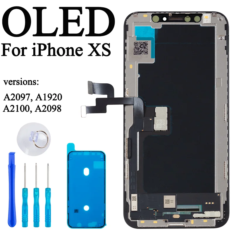 터치 OLED LCD 디스플레이, 아이폰 XS LCD 디스플레이, 터치 디지타이저 어셈블리, 도구 포함, AAA + 3D
