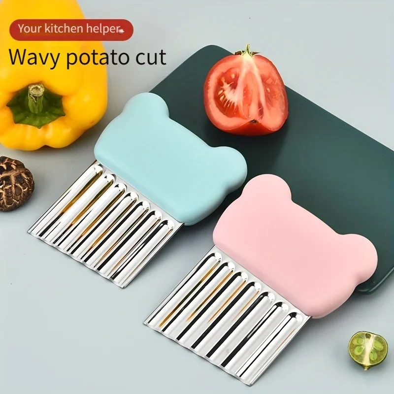 Stainless steel Bear potato cutter Potato wave cutter French fries Wave Kitchen