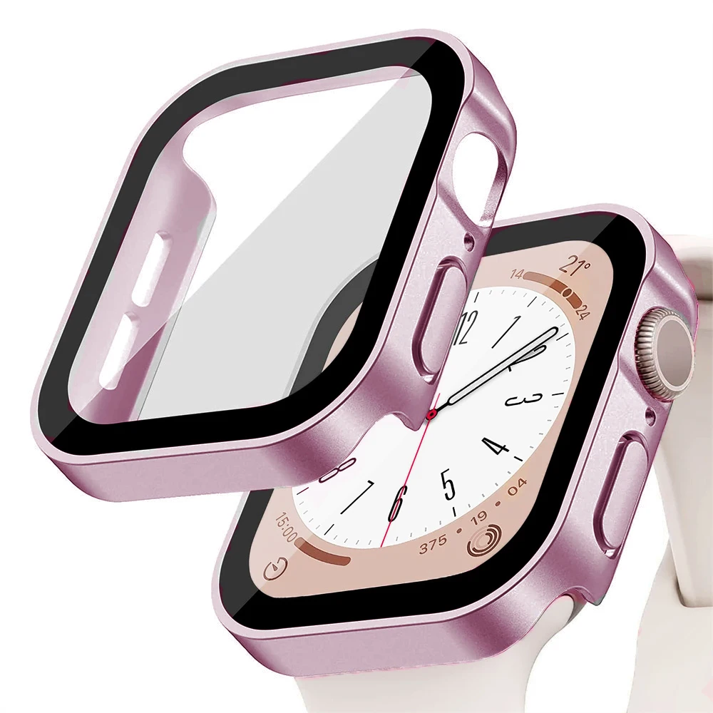Waterproof Glass Cover with Screen Protector for Apple Watch Accessories