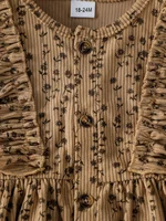 Robe à manches longues pour filles, tenue décontractée en velours côtelé à fleurs fragmentées, col rond, pour enfants de 1 à 6 ans, printemps et automne, 2025 4