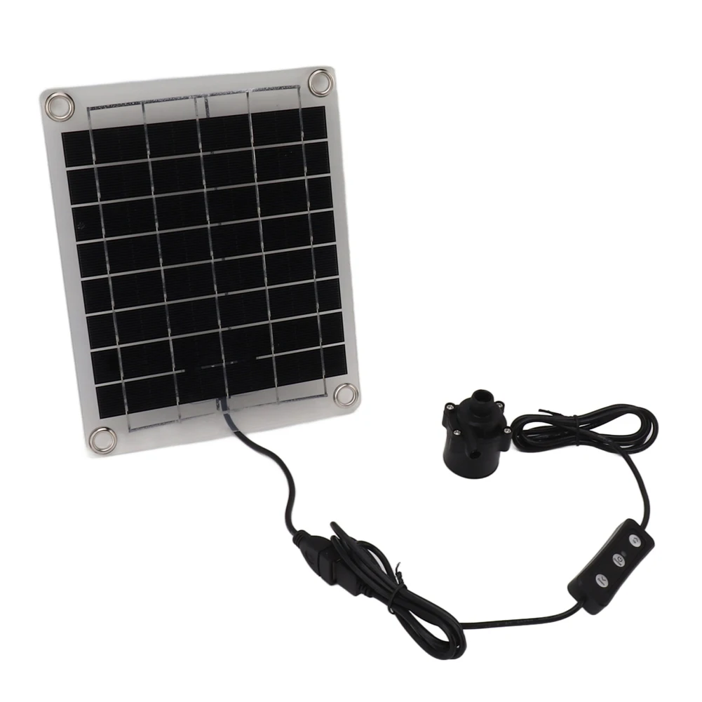 12V 10W Aquarium Pump Watering System Mini Fountain Panel Pump with Adjustment Switch Solar Power Panel Water Pump Kits for Pool
