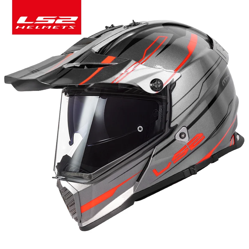 

LS2 MX436 Twin Shield Motocross Helmet LS2 PIONEER EVO Motorcycle Helmets off road capacetes para moto capacete cross