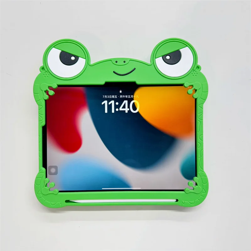 3D Cartoon Frog Tablet Case with Soft Silicone Cover