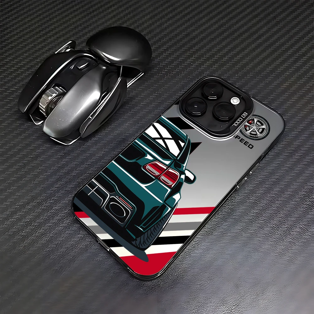 Cartoon Modified JDM Car Matte Phone Case