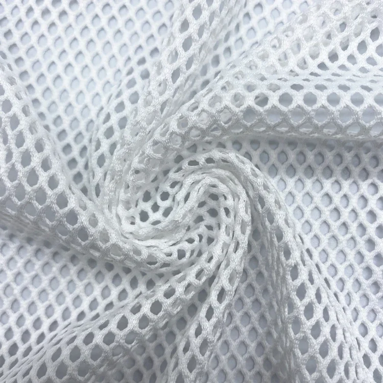 일반 메쉬 패브릭 스포츠웨어 의류에 대한 미터로 부드러운 Fishnet 바느질 부드러운 가방 안감 천 바느질 통기성 편안한