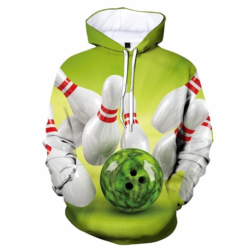 thumbnail image 1 of Sudadera con capucha con estampado 3D de bola de bolos para hombre, sudadera de manga larga con personalidad, sudadera para niños, ropa deportiva para exteriores, 1 of 5