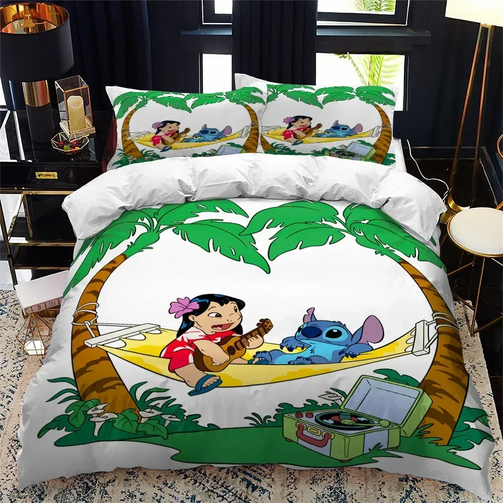 Disney Lilo & Stitch Animation 3D Home Textile Pillowcase Quilt Cover Bedding