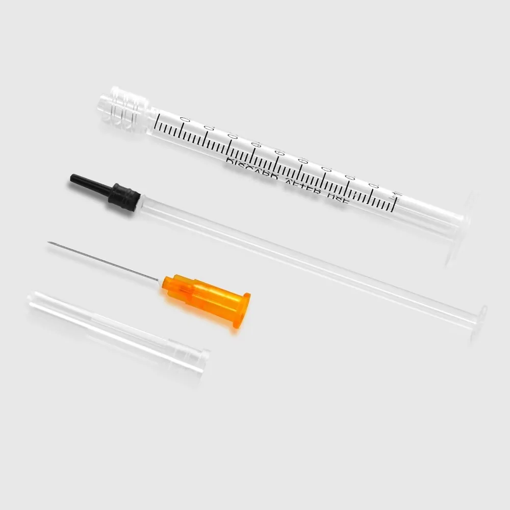 20 Stück 1 ml/cc sterile Einwegspritzen aus Kunststoff mit 25-Ga-Kappe, für wissenschaftliche Labore, Industrieklebstoffe, Einzelverpackung – Detail 5