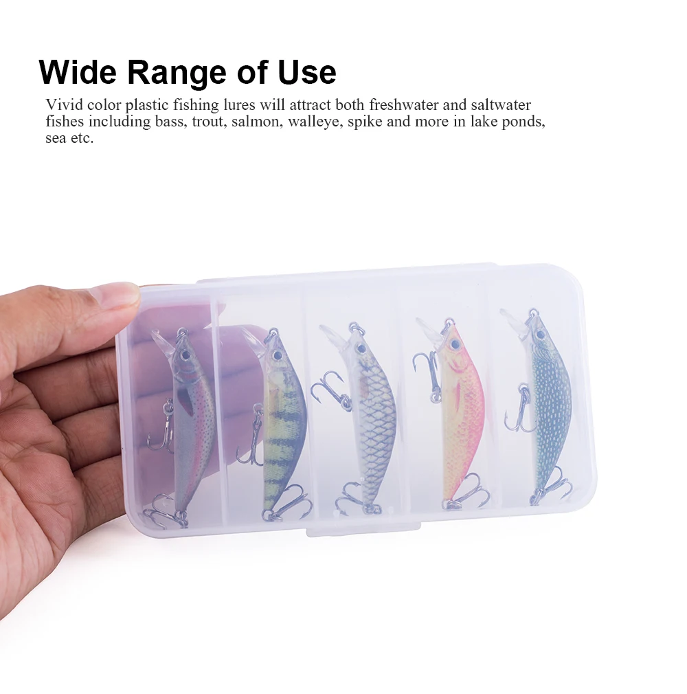 Hanlin Mini Minnow 55 mm 5,8 g Angelköder Künstlicher sinkender Kurbelköder Swimbaits Wobbler Kunststoff Harte Köder Hecht Bass Tackle – Detail 5