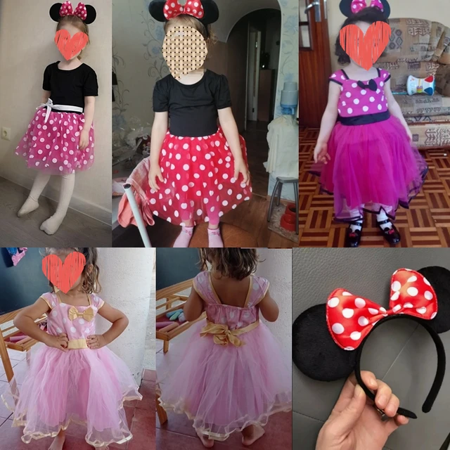 Vestido de Minnie Mouse para niñas pequeñas, ropa de 1, 2, 3, 4, 5, 6, 7  años, disfraz de Halloween para niños, vestido de fiesta de navidad -  AliExpress