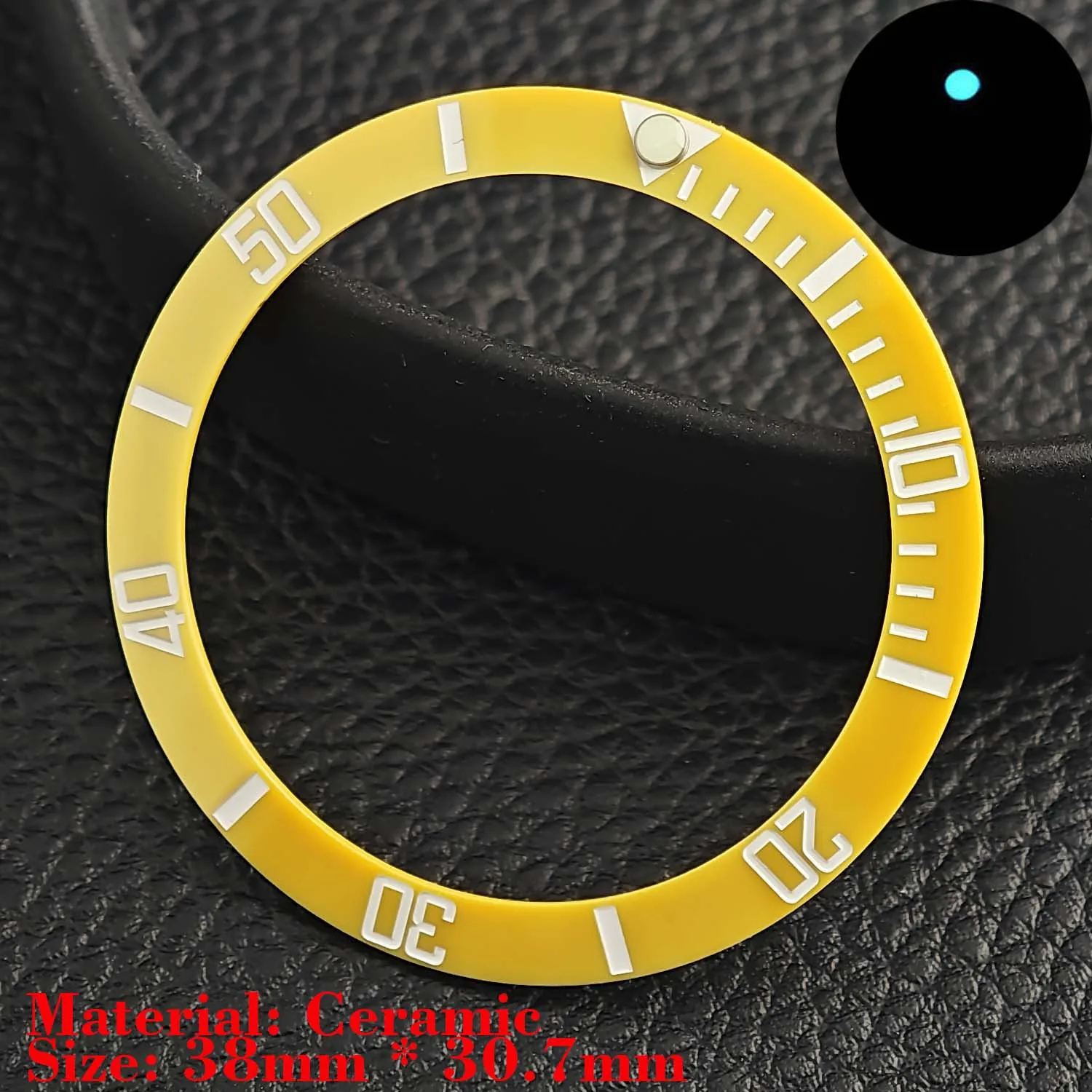 Ceramic Luminous Bezel Insert for Men's Watch - Premium Replacement Accessory