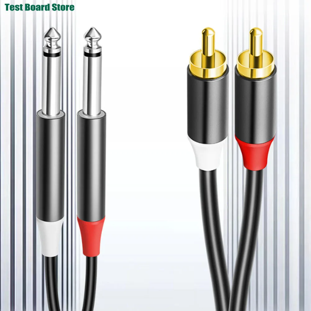 Premium Dual 6.35mm to 3.5mm Type C/RCA Mono Audio Cable - 1.8m