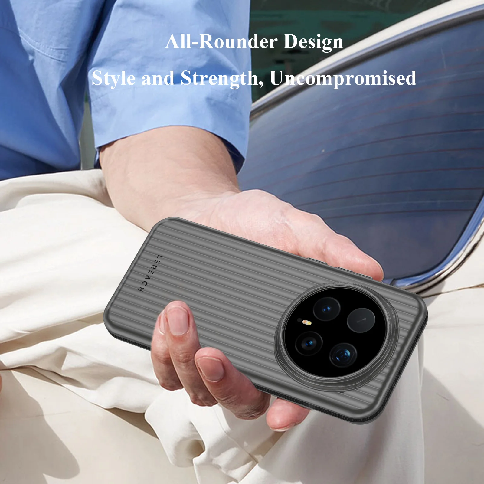 Lereach Corrugated Matte Phone Case - Anti-Slip, Slim, Fingerprint-Resistant, Multi-Color Options