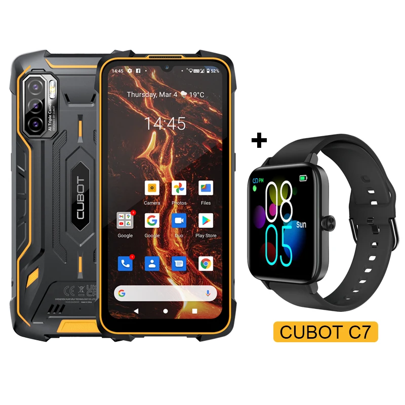 Cubot KingKong 5 Pro IP68/IP69K Waterproof Smartphone Rugged Phone 8000mAh 48MP Triple Camera Android 11 NFC 64GB Global 4G LTE motorola moto cell phone Android Phones