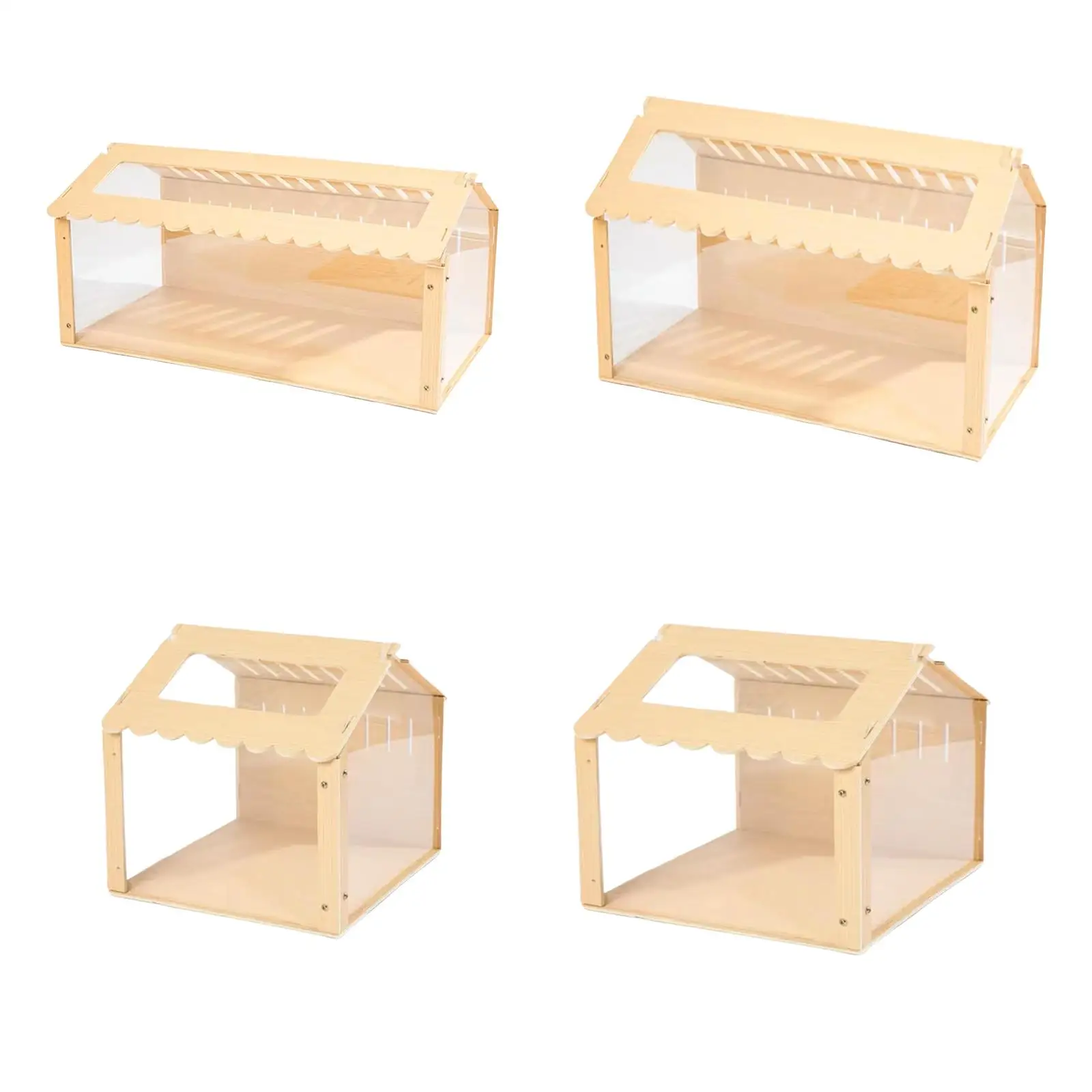 Hamster Hideout, Wooden Exercise Toy Tunnel, Assemble Shed with Fan, Mice, Rat Hamster Hideout, Wooden Exercise Toy Tunnel, Assemble Shed with Fan, Mice, Rat