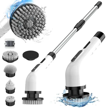 9-in-1 Electric Cleaning Brush Cordless Rotating Scrubber Multifunctional Household Cleaner for Kitchen Bathroom Floor 1