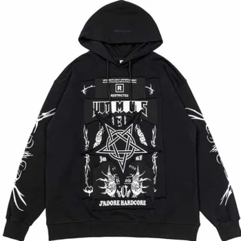 2025 Fall/Winter VT Pentagram Logo Patched Women Men Hooded Sweatshirts Hoodie Oversized Men Casual Hoodie Pullover