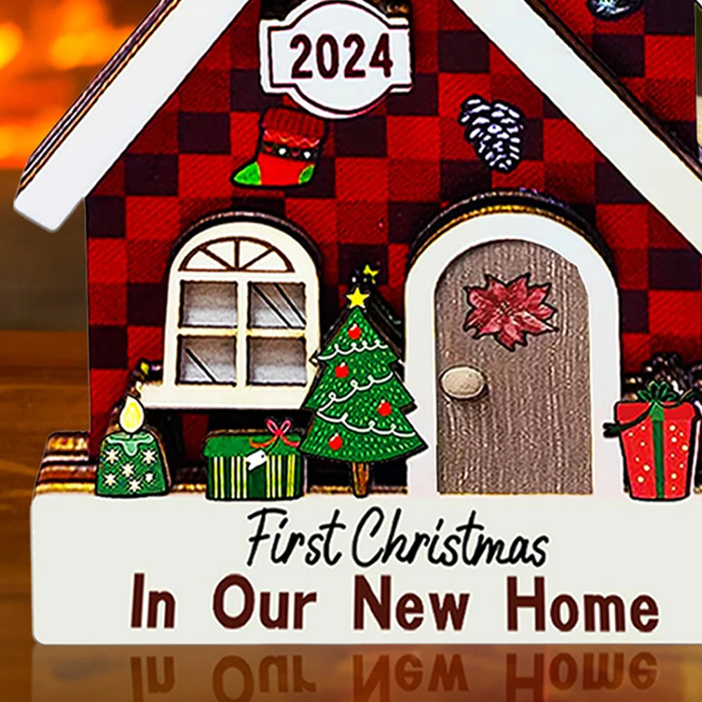 Home Ornament Wooden Housewarming Gift for First Christmas in New Home Perfect for Couples and Families