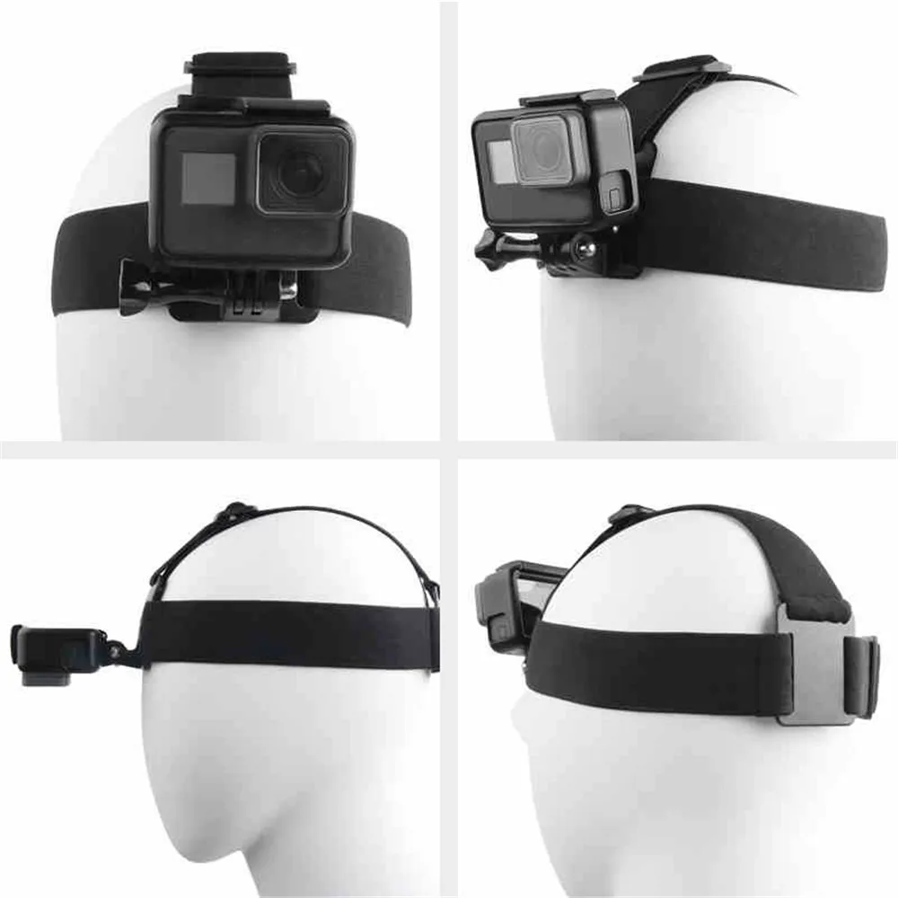 Elastic Adjustable Harness Head Strap Mount Belt for GoPro HD Hero 1/2/3/4/5/6/7/8 SJCAM Black Action Camera