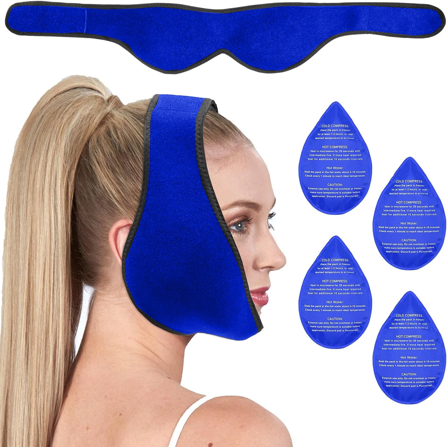 Wisdom Teeth Ice Pack Face Wrap for Wisdom Teeth Removal Toothache Pain Relief TMJ Jaw Ice for Face Oral Surgery Dental Implant