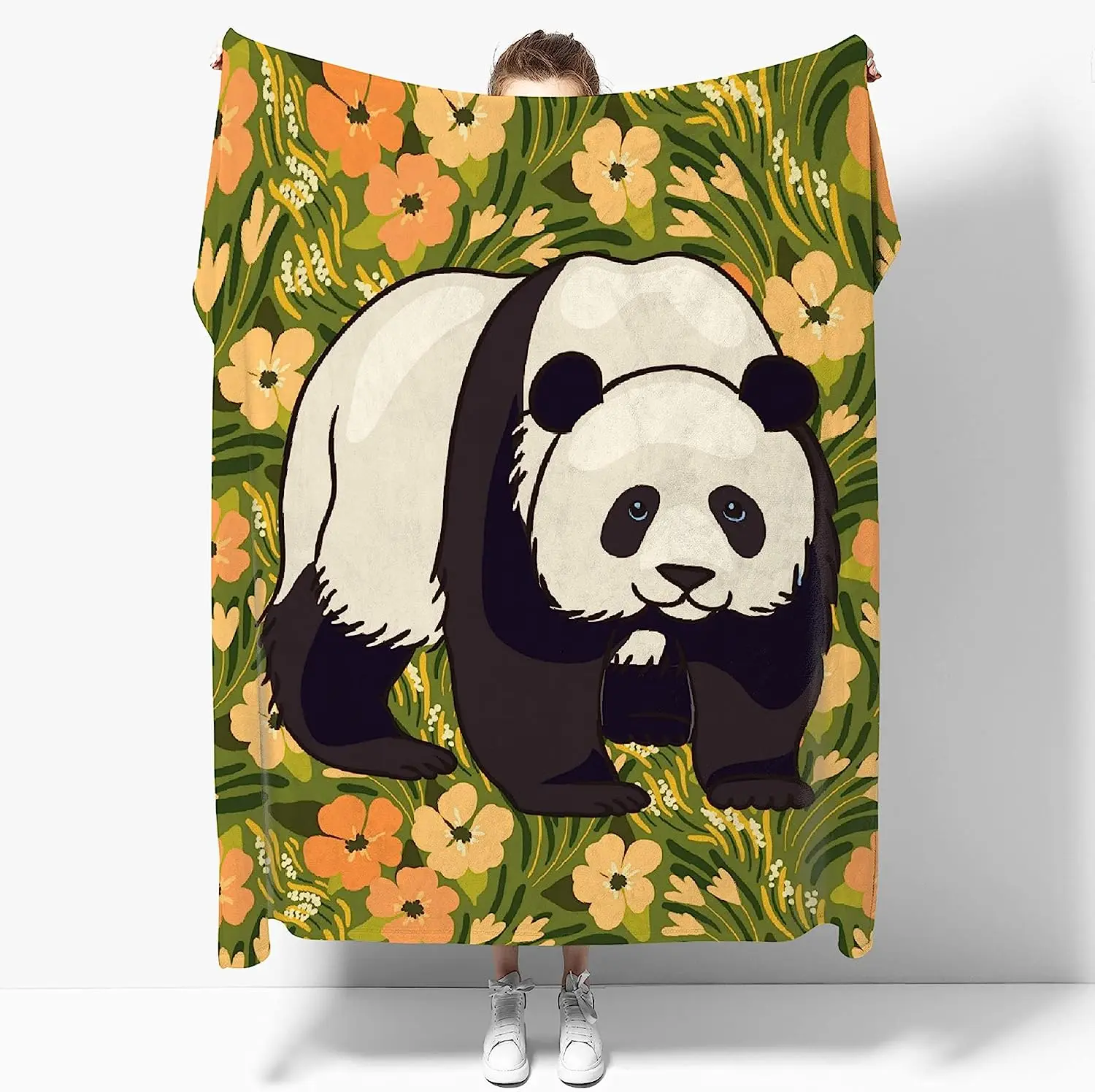 

Одеяло-панда легкое Флисовое одеяло подарок для девочек и мальчиков мягкое забавное одеяло с животными для кровати дивана
