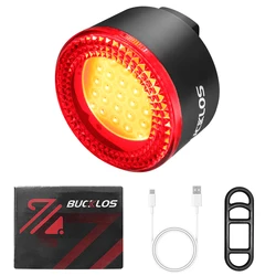 BUCKLOS COB Rechargeable Bicycle Taillight - Bright Night Riding Warning Light for Road and Mountain Bikes (Red Light - 1PC)