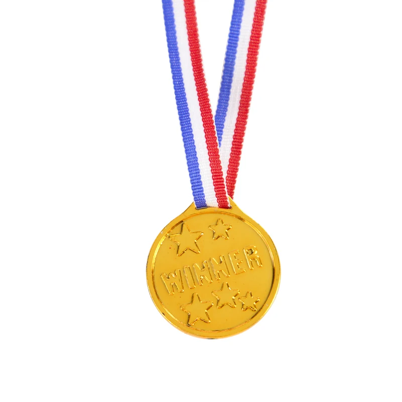 10 Stück Gold-Gewinnermedaillen für Kinder, Mini-Sportpreise aus Kunststoff, Spielzeug-Trophäen für Geburtstagsfeiern, Piñata-Füller, Geschenke – Detail 8