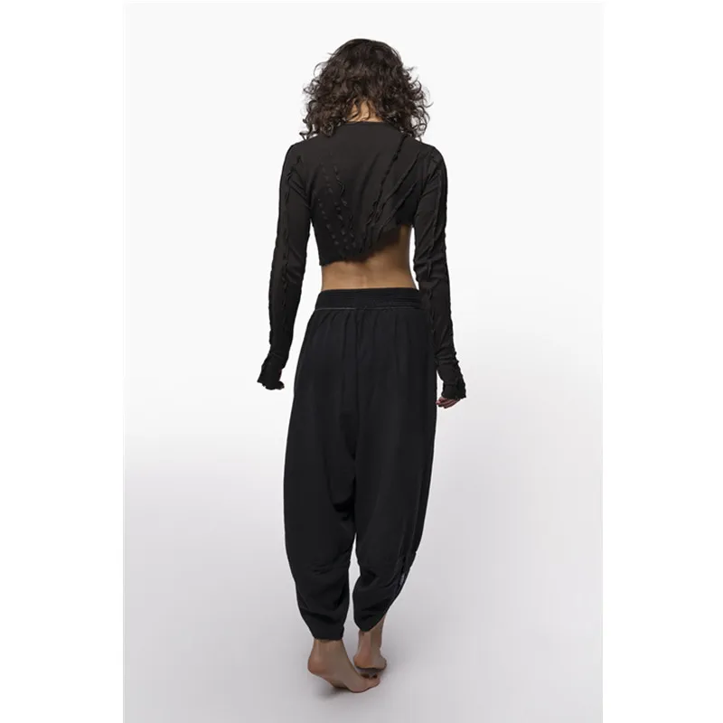 Harem Pants Womens Casual Hippy Loose Trousers Bohe Low Waist Baggy Trousers Elastic Waist Loose Meditation Pants Sweatpants