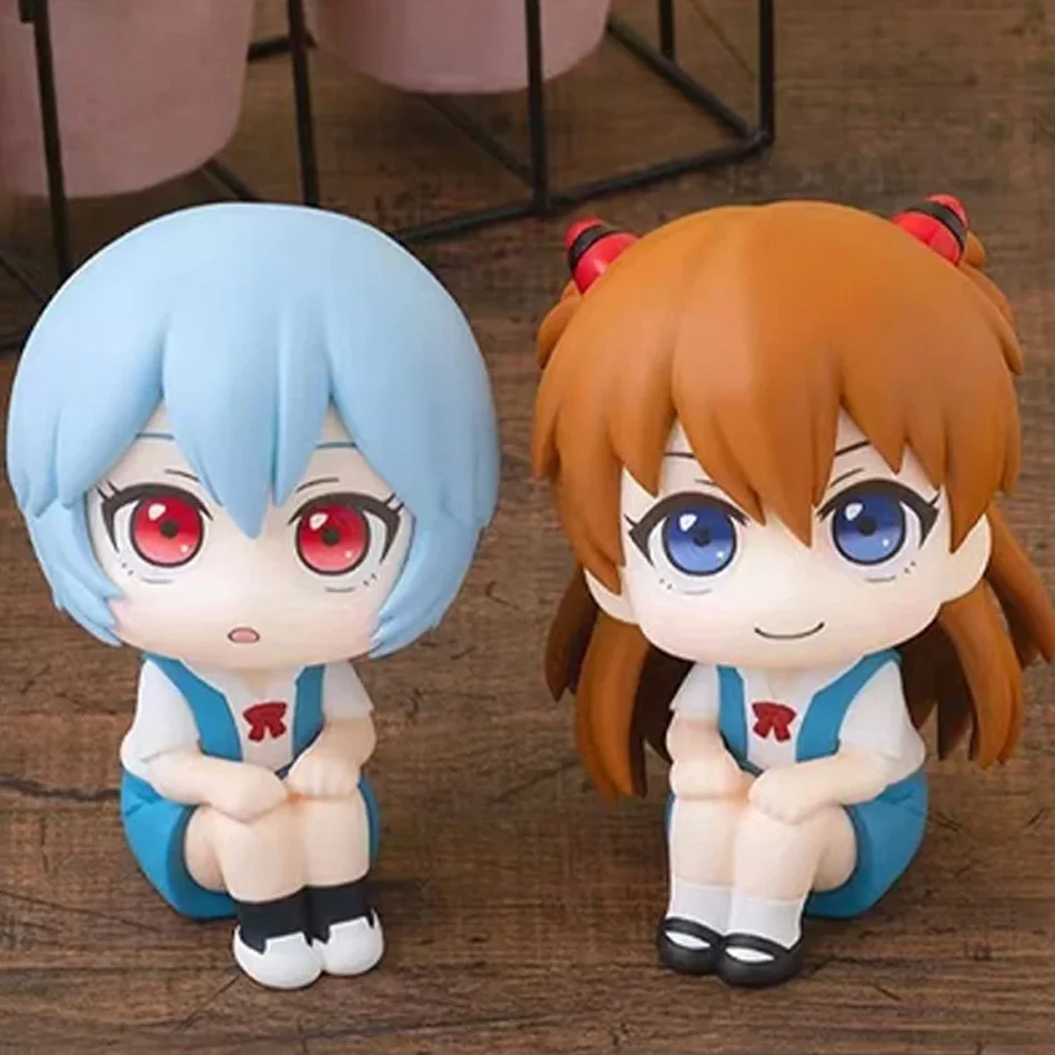 Ayanami Rei and Asuka Anime Action Figures - Cosplay-Inspired Collectible Dolls and Desktop Ornaments