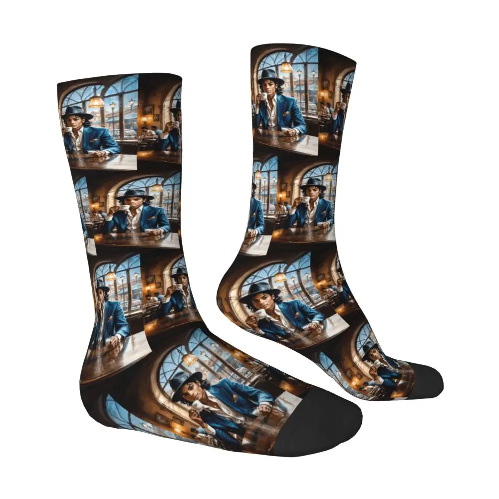Michael 1984 Grammys Jackson Pop Art Portrait Socks Harajuku Stockings All Season Long Socks Accessories for Unisex Gifts