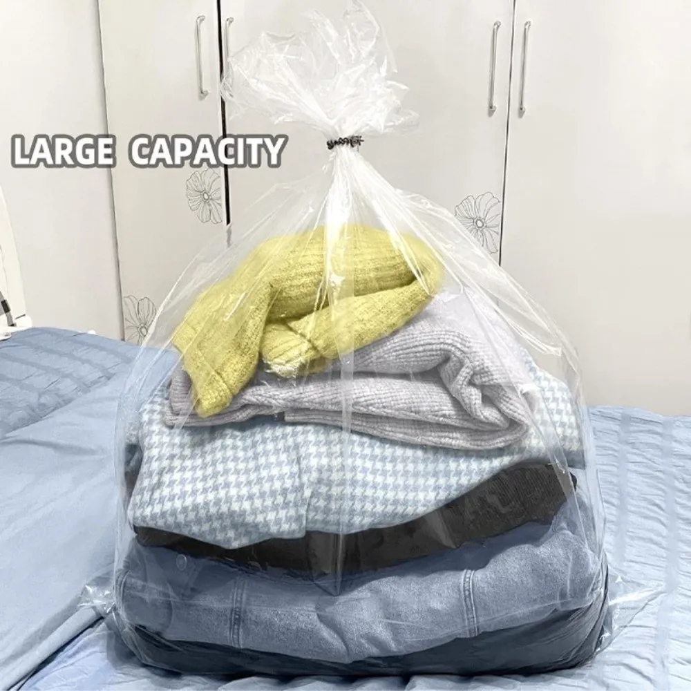 5Pcs 방수 의류 보관 가방 투명 방진 이동 포장 가방 두꺼운 습기 방지 수하물 상자 보관 가방