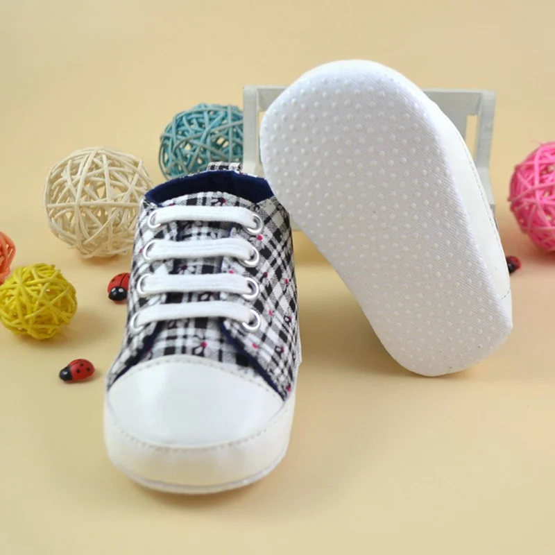 Baby Boys Girls First Walkers Soft Sole Anti-slip Canvas Sports Sneakers