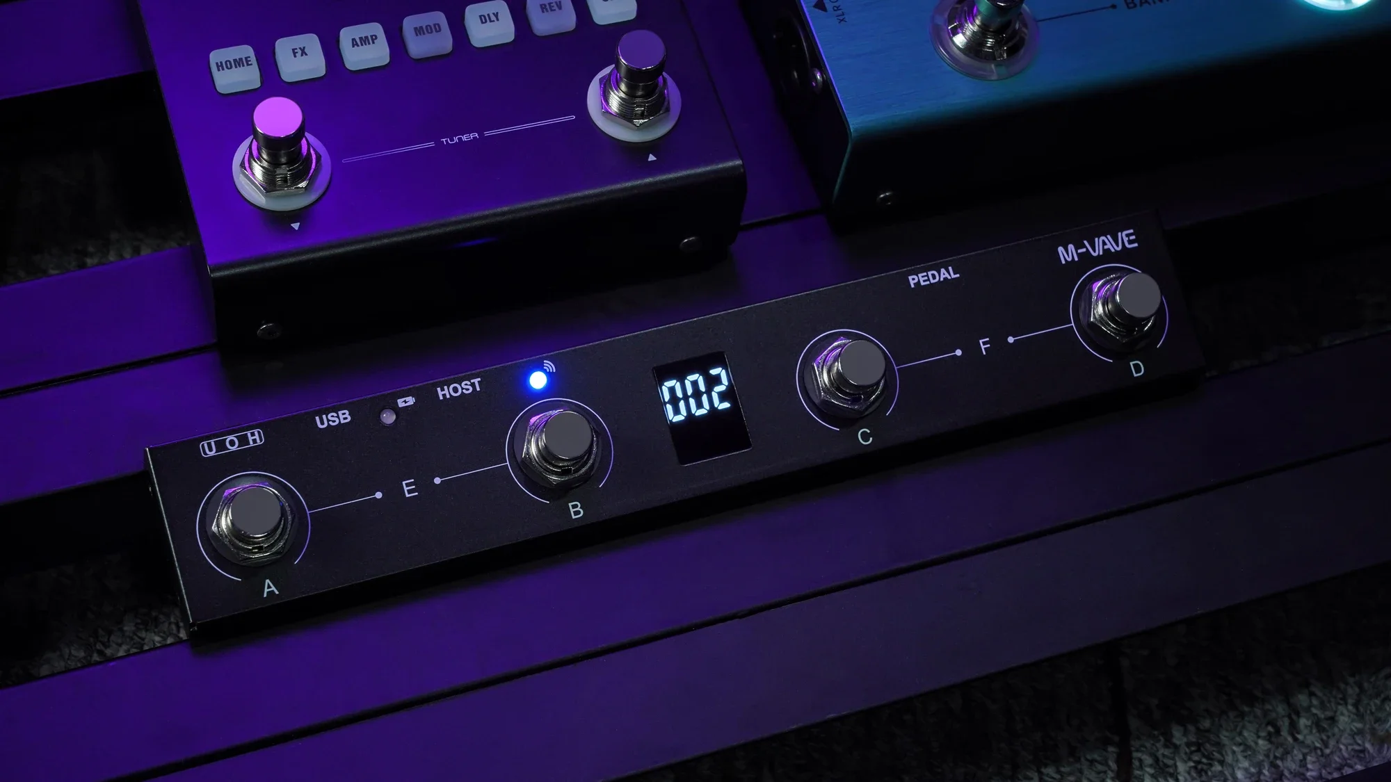 Contrôleur Au Pied MIDI 4 Boutons Ampero Control Pédale 2 En 1 Pour