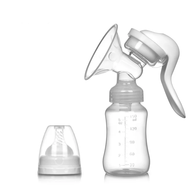 1set Manual Breast Pump With 1 Bottle And 1 Nipple
