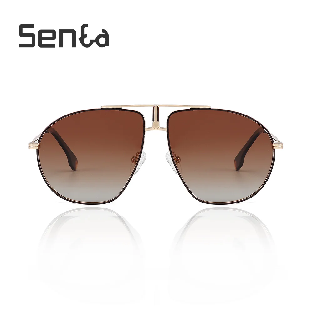 

Новинка поляризованные солнцезащитные очки высокого качества для мужчин Роскошные Металлические солнцезащитные очки с антибликовым покрытием для вождения брендовые Классические Стильные очки с жабой