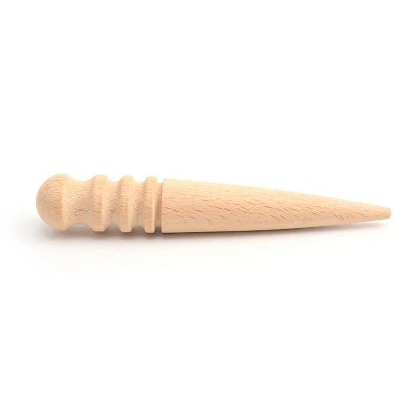 Useful Wooden Leathercraft Round Wood Edge Slicker Craft Leather Edge Slicking Burnishing Supplies Professional Perfect