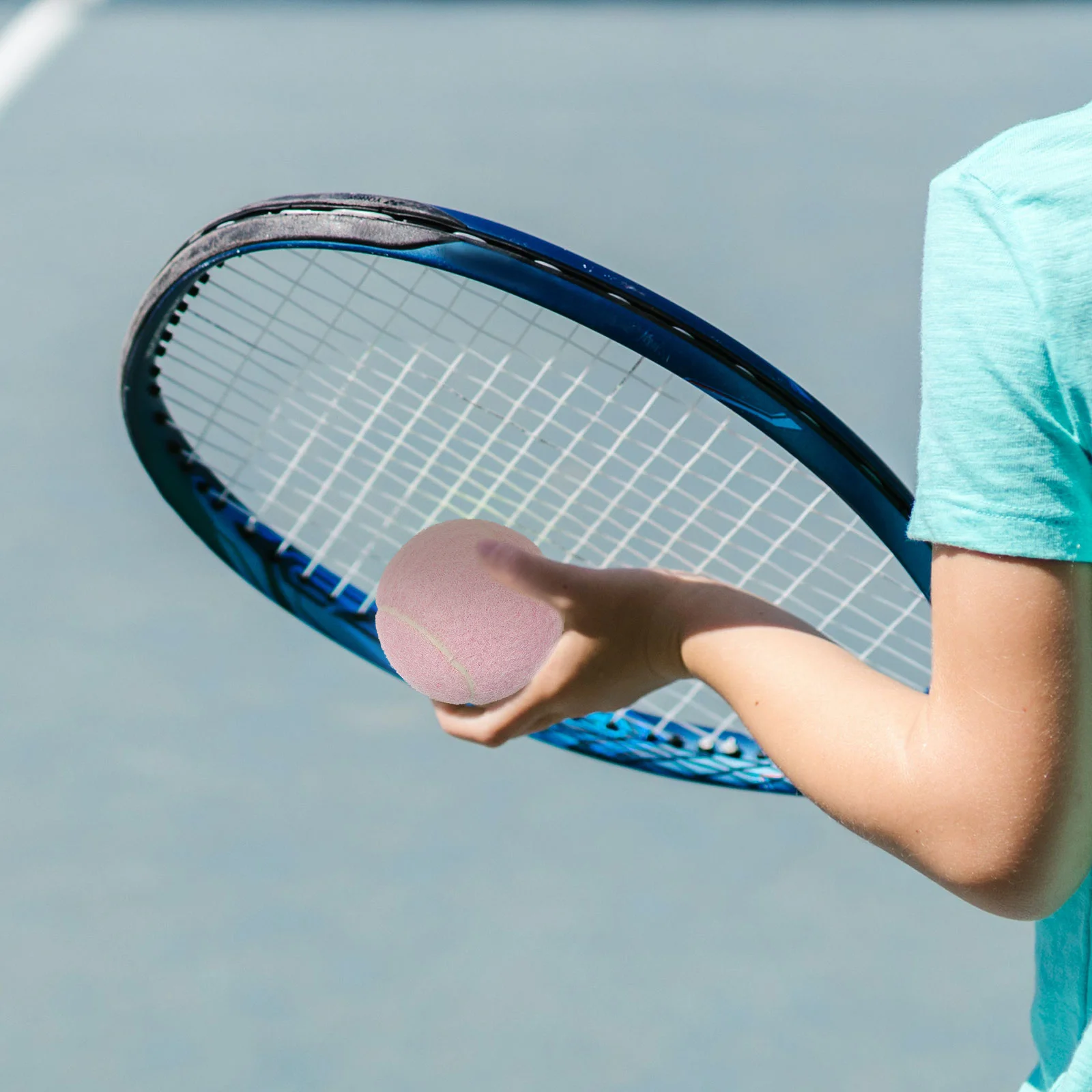 2pcs Pink Tennis Balls Toy Lightweight Training Girls Practice Rubber Racquet Sports Balls Beginner Tennis Set Playful Girl