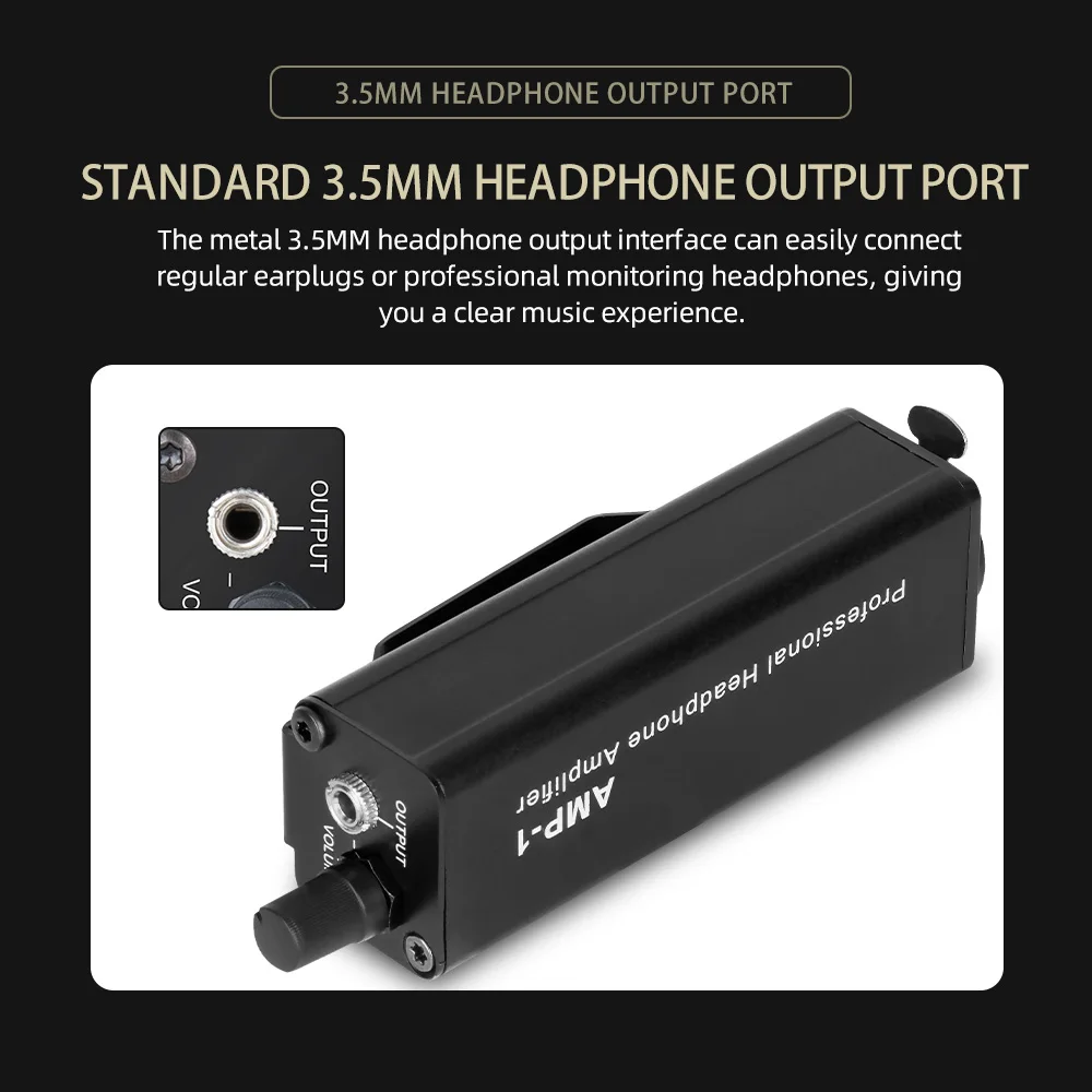 In-Ear Monitor Amplifier Portable Ear Amplifier Converter XLR to 3.5MM Audio Ear Converter Plug and Play Lossless Tra