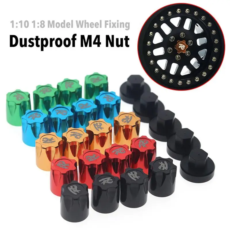 

4PCS Remote Control Car Wheel Nut Wheel Rim Center CapNut Compatible With TraxxasTRX4axialSCX10 90046 D90 Remote Control