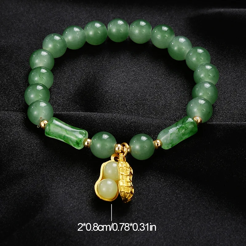 7-teiliges Set „Everyday Sweet Butterfly“-Armbänder – grüne Glasperlen mit zarten Anhängern für einen mühelosen, femininen Stil. – Detail 7