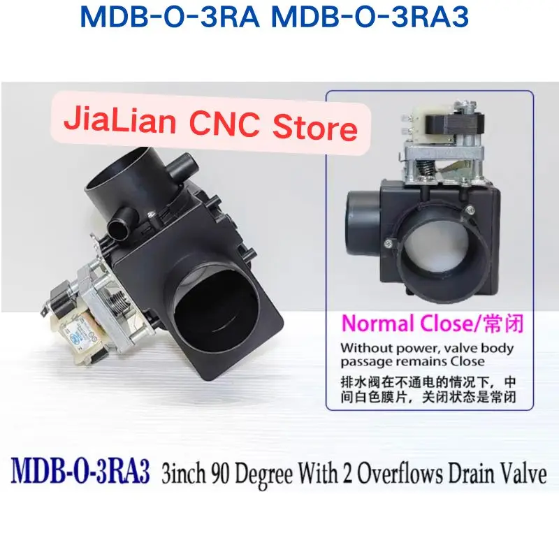 새로운 산업용 세탁기 배수 밸브 3인치 90도 MDB-O-3RA/MDB-O-3RA3 220V