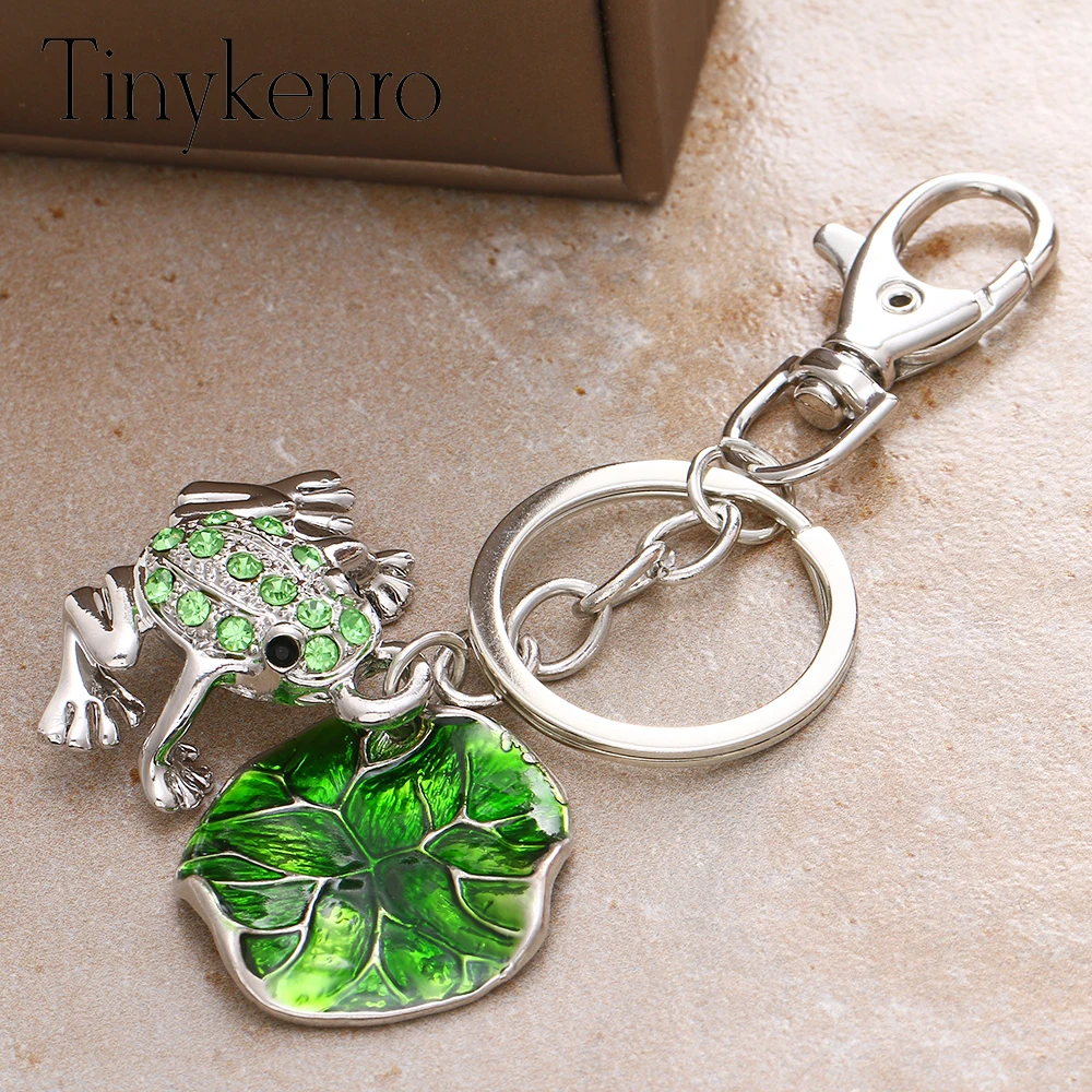 

2022 New Fashion Cute Green Leaf Frog Play Animal Bag Keychain Free Shipping Birthday Gift