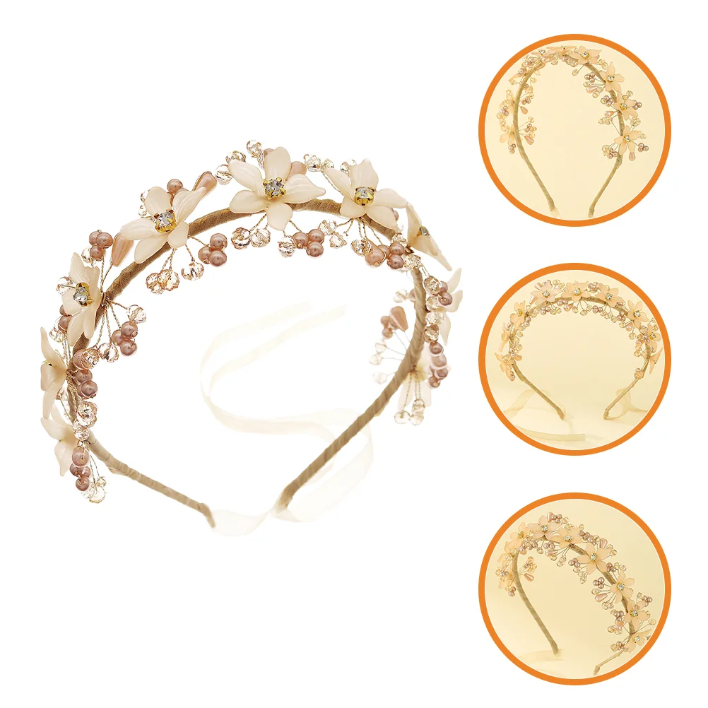 

Bridal Rhinestone Headband Hair Jewls Women Girls Headpiece Rhinestones Scrunchies for Acrylic Decorative Headdress Accessories