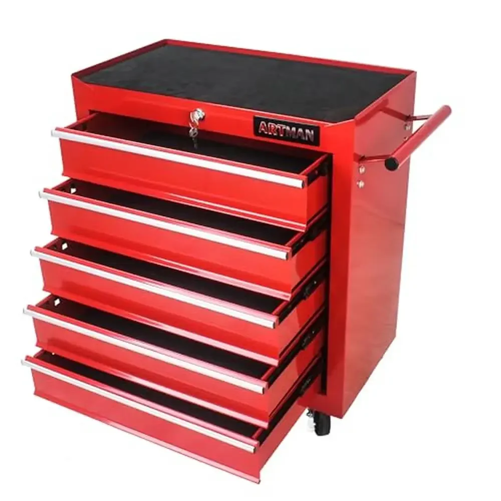 Multi-Functional 5-Drawer Rolling Tool Cart Mechanic Organizer Cabinet 5