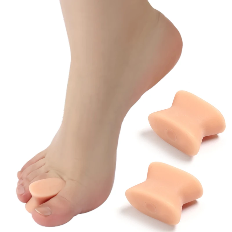 

2pieces=1pair Bunion Corrector Orthotic Silicone Gel Toe Separators Hallux Valgus Straightener Protector Spacer Foot Care Tools